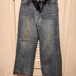 Democracy Light Blue Denim wide leg Jeans with Copper Hardware